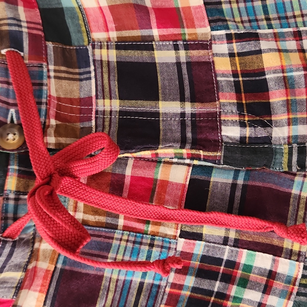 Northstyle Madras Patchwork Cotton Drawstring Sko… - image 2